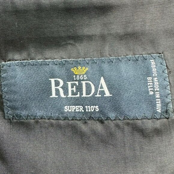 Roy Robson Black Reda Super 110 2 Button 1 Vent Blazer Mens Size 44R - Picture 6 of 10